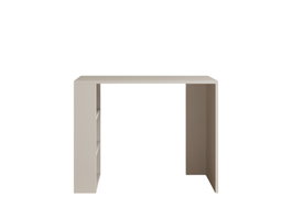Hanah Home Mesa de Estudio Escandinava Blanca con Numerosos Estantes, 90x50x70 cm, Tablero Melamina 18mm